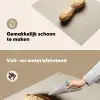 Pinda - Ruw - Beige Inductie beschemer met haakjes klein -ky-schoon-nl