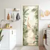 Jungle - Giraf - Olifant - Groen - Natuur deurposter klein -sfeer5