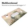Tropisch landschap - palmbomen - Bloemen - Roze lucht Muismat XXL klein -sfeer4