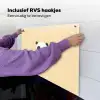 Panda - Beige - Minimalistisch Inductie beschemer met haakjes middel -ky-ophangen-nl