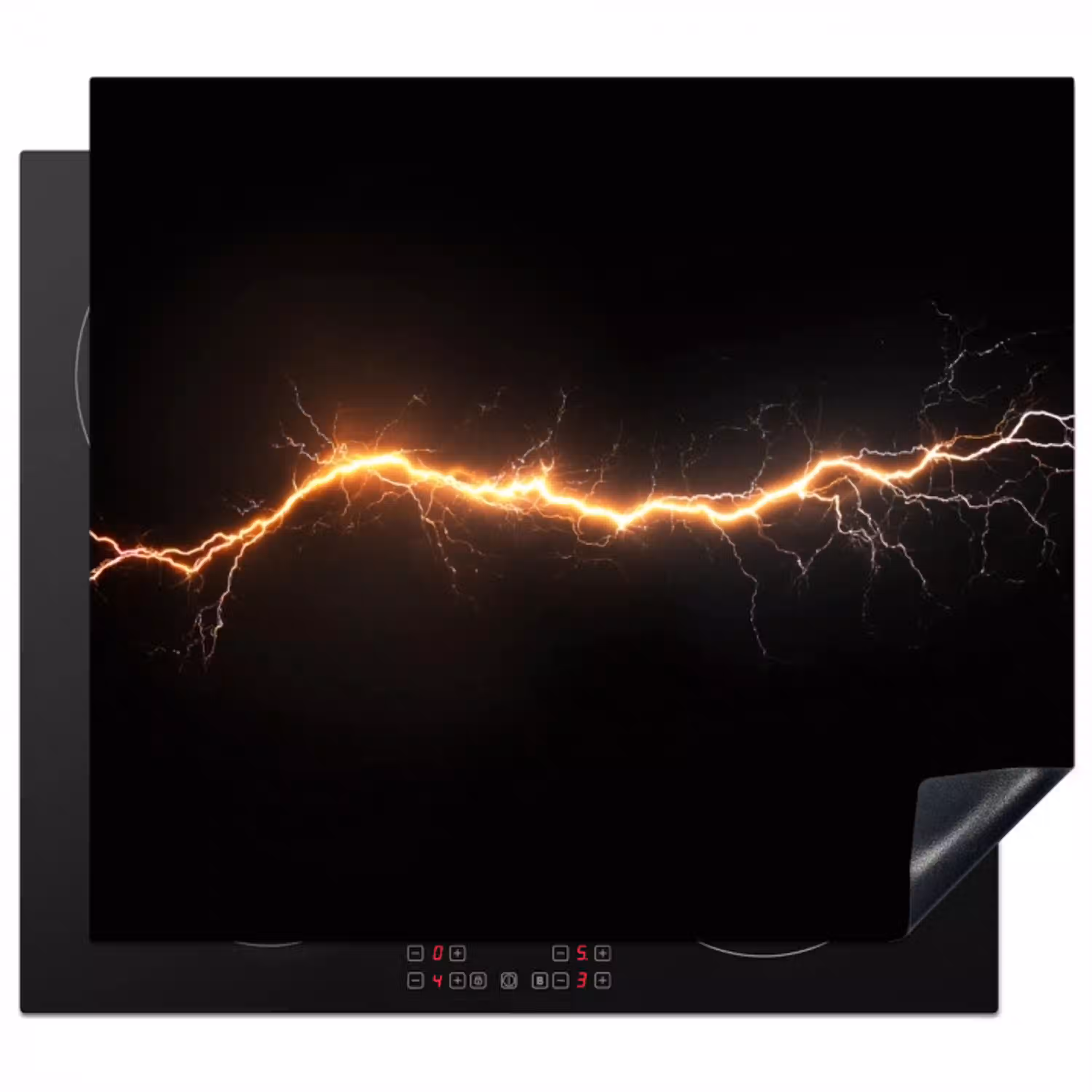 Gaming - Oranje - Bliksemflits - Licht Inductie beschermer vinyl 3mm middel -3d