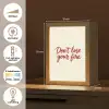 Don't lose your fire - Rood - Wit - Minimalistisch Light Box met kabel (Tafellamp) klein -USP_NL