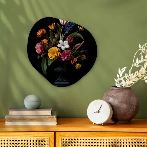 Lente - Bloemen - Klassiek - Vaas Wandcirkel Organisch Forex 3mm klein -sfeer2