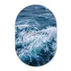Golven - Oceaan - Blauw Wandcirkel Ovaal Forex klein -3d