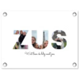 Zus - Lettercollage tuinposter los doek klein -3d