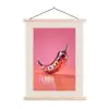 Disco - Peper - Roze textielposter latten blank klein -3d