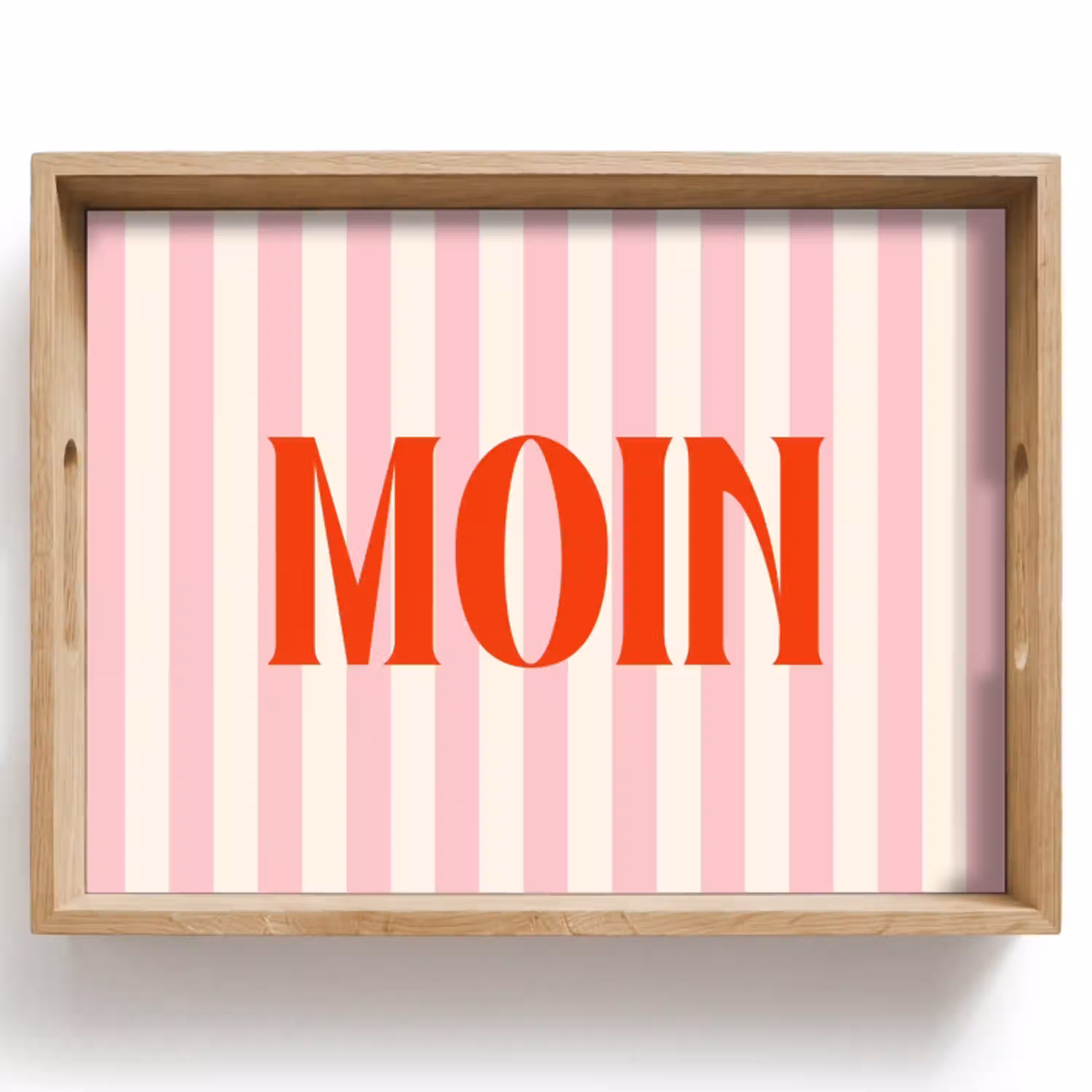 Zachtroze - Rood - Strepen - Moin Dienblad Rechthoek middel -z3d_shopping