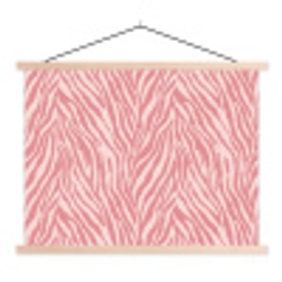 Zebra - Print - Roze textielposter latten blank klein 122 -3d