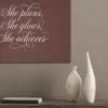 She plans she glows she achieves - Rood - Cursief PET vilt klein -sfeer6_closeup