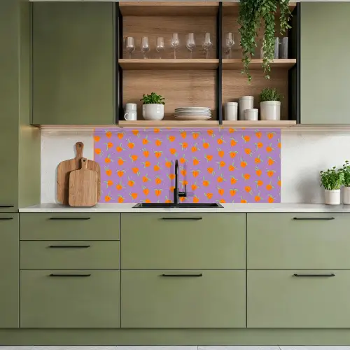 Paars - Oranje - Perzik keuken achterwand 2 middel 871 -sfeer3