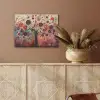 Levensboom - Bloemen - Roze - Hippie - Kunst PET vilt klein -sfeer4