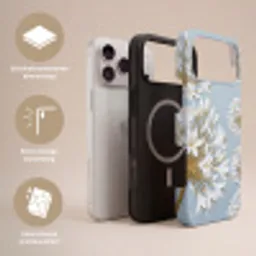 Illustratie - Bloemen - Blauw Toughcase MagSafe Apple iPhone 17 Pro Max klein -USP_Lagen_NL