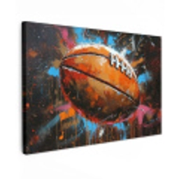 Graffiti - Rugby - Kleurrijk - Rugbybal canvas 2cm klein -z3d
