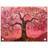 Boom - Levensboom - Roze - Goud tuinposter los doek klein -3d
