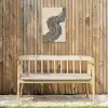 Golvend - Lijnen - Abstract - Silhouet Tuinposter op houten frame 2 cm dik klein -sfeer4