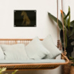 Zebra - Strepen - Goud tuinposter los doek klein -sfeer7