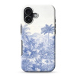Tropisch - Jungle - Blauw Toughcase MagSafe Apple iPhone 17 klein -3d