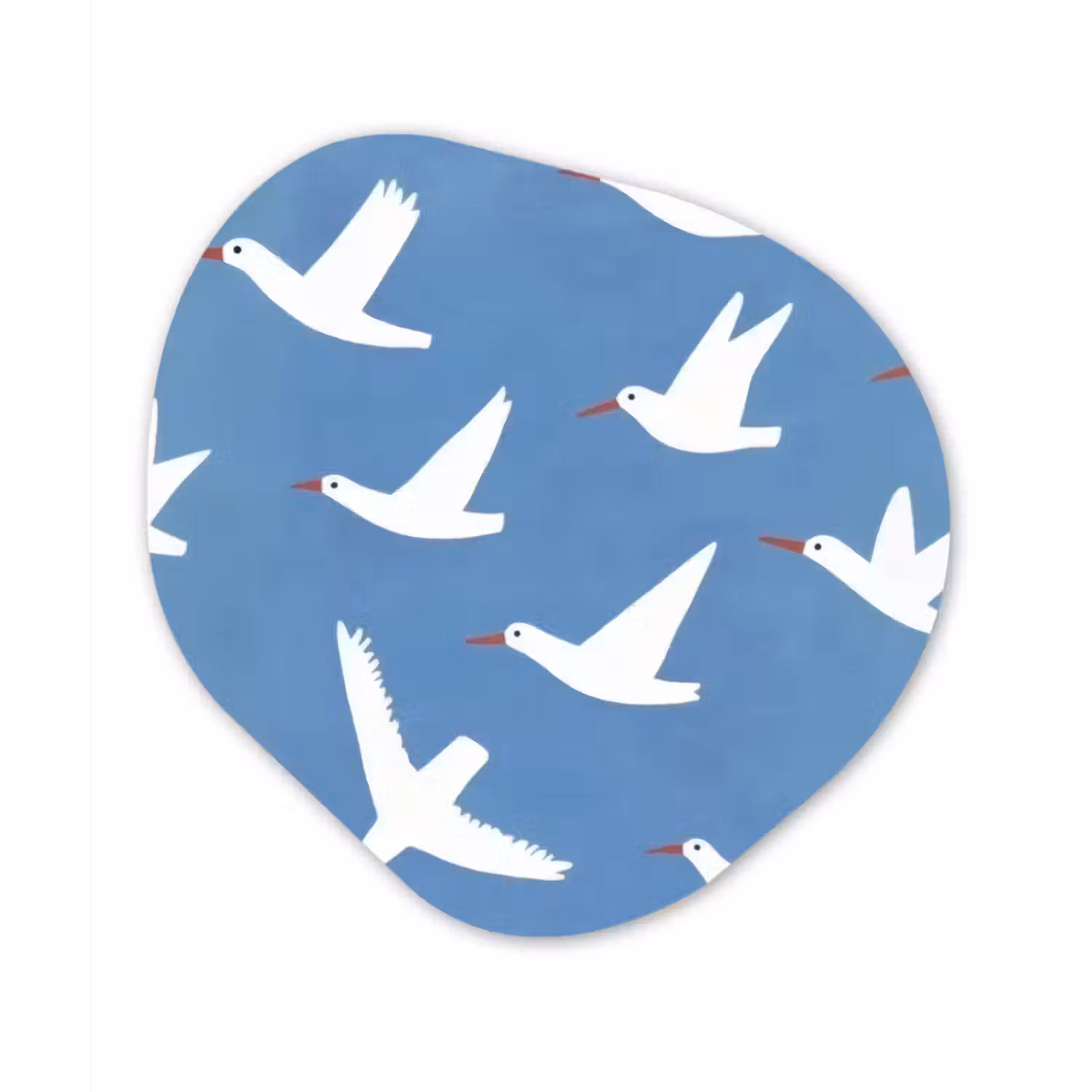 Organische vorm - schilderij - Aluminium - Vogels - Wit - Patroon