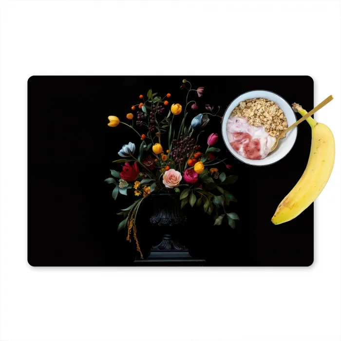 Klassiek - Vaas - Boeket - Bloemen Placemat vinyl groot -zzzproduct_Kitchenyeah-website