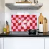 Pinky up - Geblokt - Bordeauxrood Inductie beschemer met haakjes klein -sfeer2