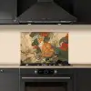 Kat - Sierlijk - Bloemen keuken achterwand spatscherm klein -sfeer1
