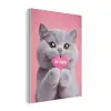 Kat - Valentijn - Roze - Liefde PET vilt klein -3d