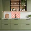 Waaier - Motief - Zalmroze keuken achterwand 2 middel 865 -sfeer3