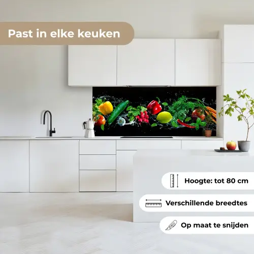 Groente - Splash - Zwart keuken achterwand 2 middel -sfeer4_NL