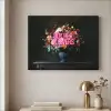 Quote - Bloemen - Vaas - Neon Textielframe zwart klein -sfeer2