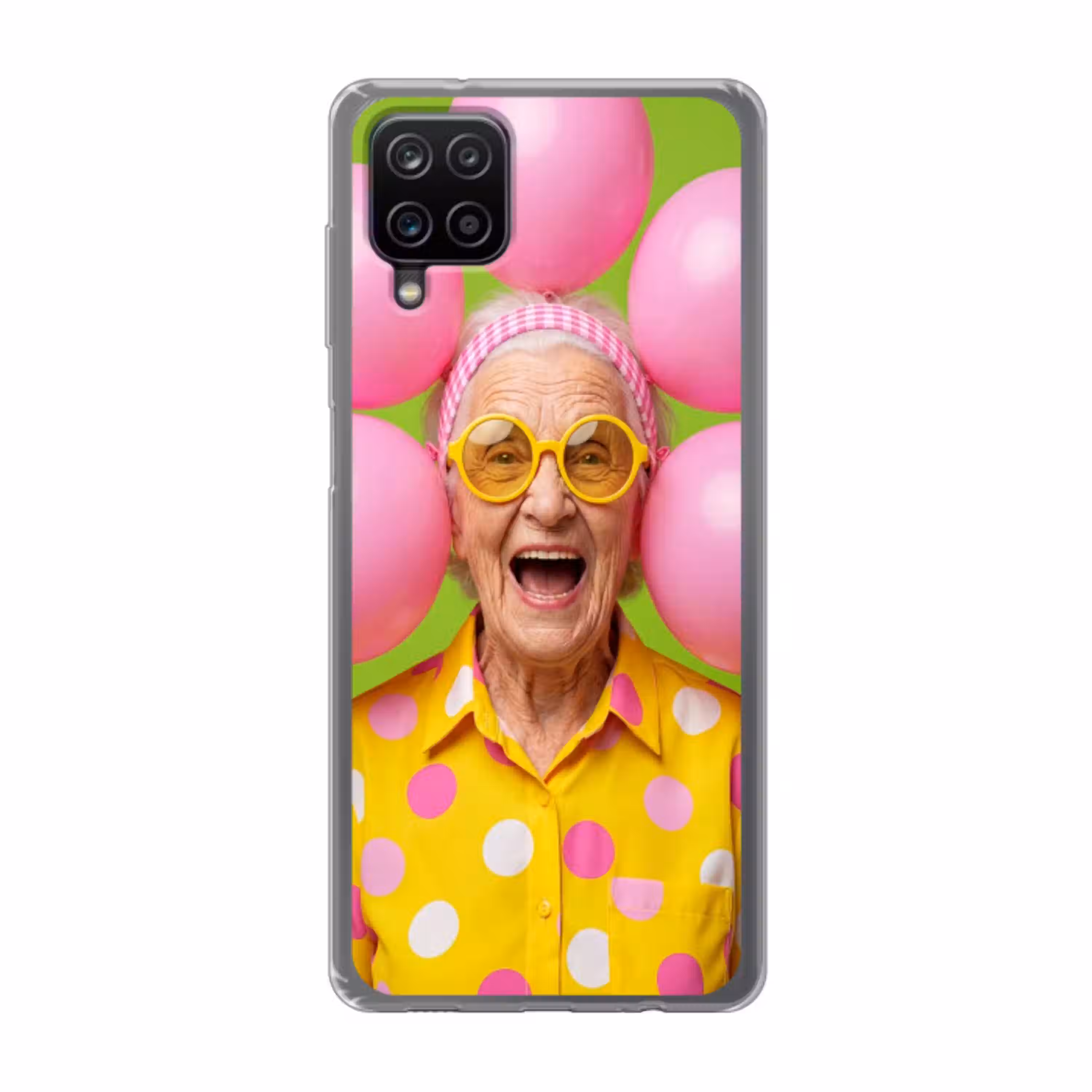 Mens - Ballonnen - Feest - Kleurrijk - Roze Telefoonhoesje Samsung Galaxy A12 klein -3d
