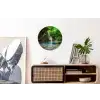 Jungle - Waterval - Planten - Water - Natuur Wandcirkel aluminium klein -kantoor