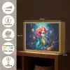 Zeemeermin - Bloemen - Onderwater - Meisjes - Kind Light Box met batterij (Wandlamp kind) middel -USP_websiteoverzichtNL