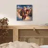 Kerstman - Dorp - Hert - Donker aluminium wit klein -sfeer3