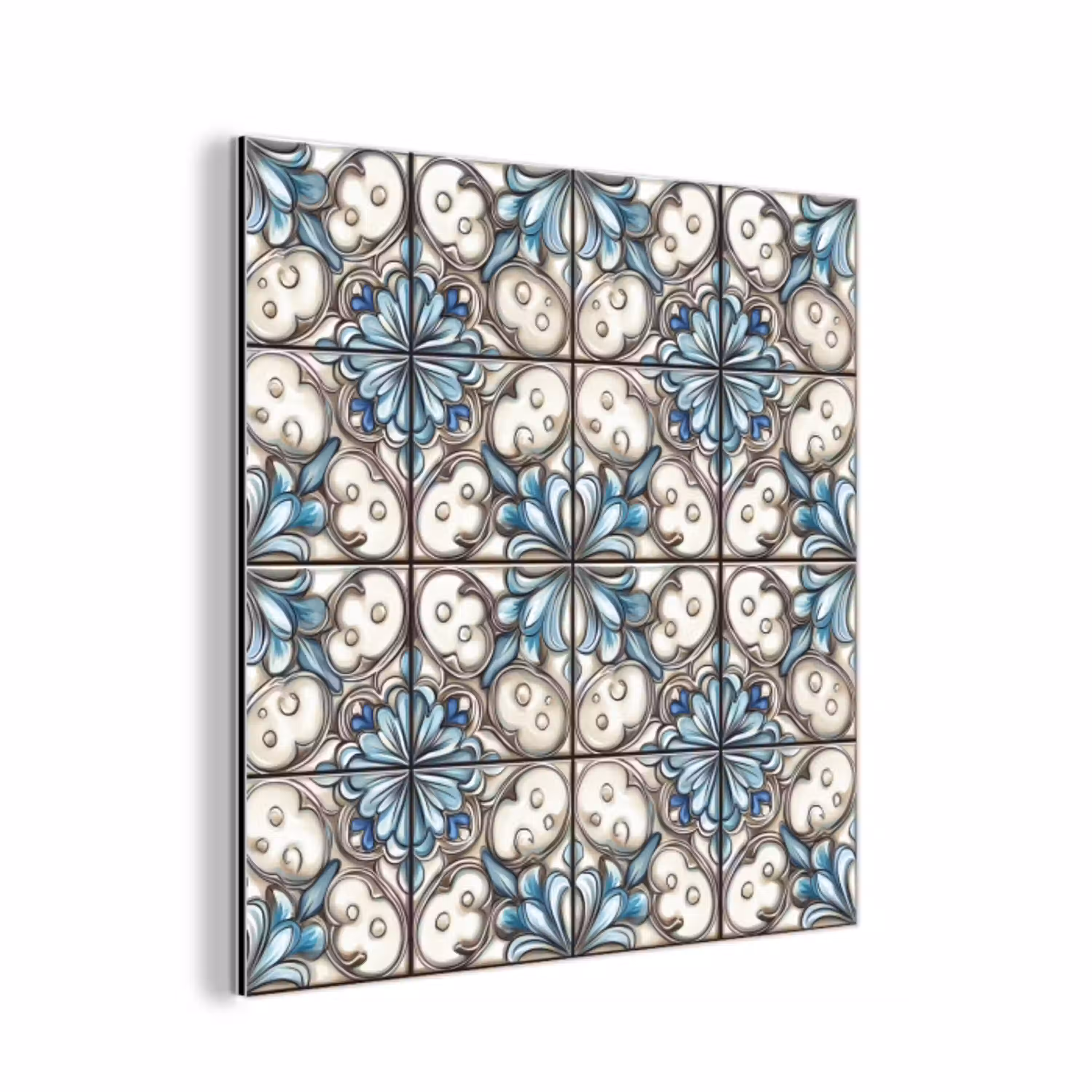Barok - Tegel - Kleurrijk aluminium wit klein 46 -3d