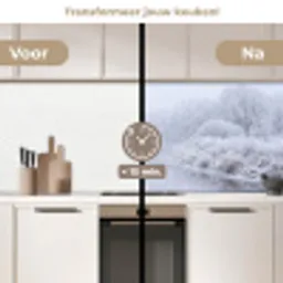Rivier - Sneeuw - Bos - Winter - Schilderachtig keuken achterwand 2 middel -voor-na2_NL