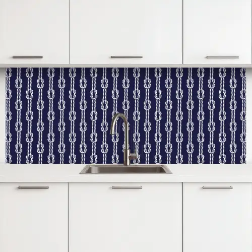 Oceaan - Touw - Blauw - Wit keuken achterwand 2 middel 871 -3d