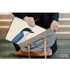 Illustratie - Blauw - Vogel laptophoes neopreen klein -tas