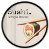 Sushi - Zalm - Rijst - Japans Fotolijst rond zonder passe partout klein -3d