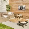 Eland - Auto - Gewei - Zwart - Wit Tuinposter op houten frame 2 cm dik klein -sfeer2