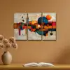Kleurrijk - Geometrisch - Abstract - Aesthetic Canvas - Meerluiken 3 luik klein -sfeer5