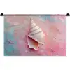 Schelp - Pastel - Pink Wandkleed katoen klein -zz3d