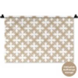 Patroon - Symmetrisch - Beige Wandkleed katoen klein 269 -t3d_DE