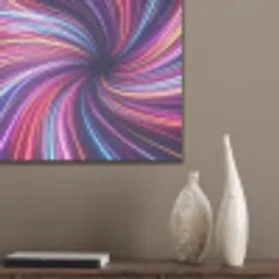 Abstract - Swirl - Futuristic - Neon PET vilt klein -sfeer6_closeup