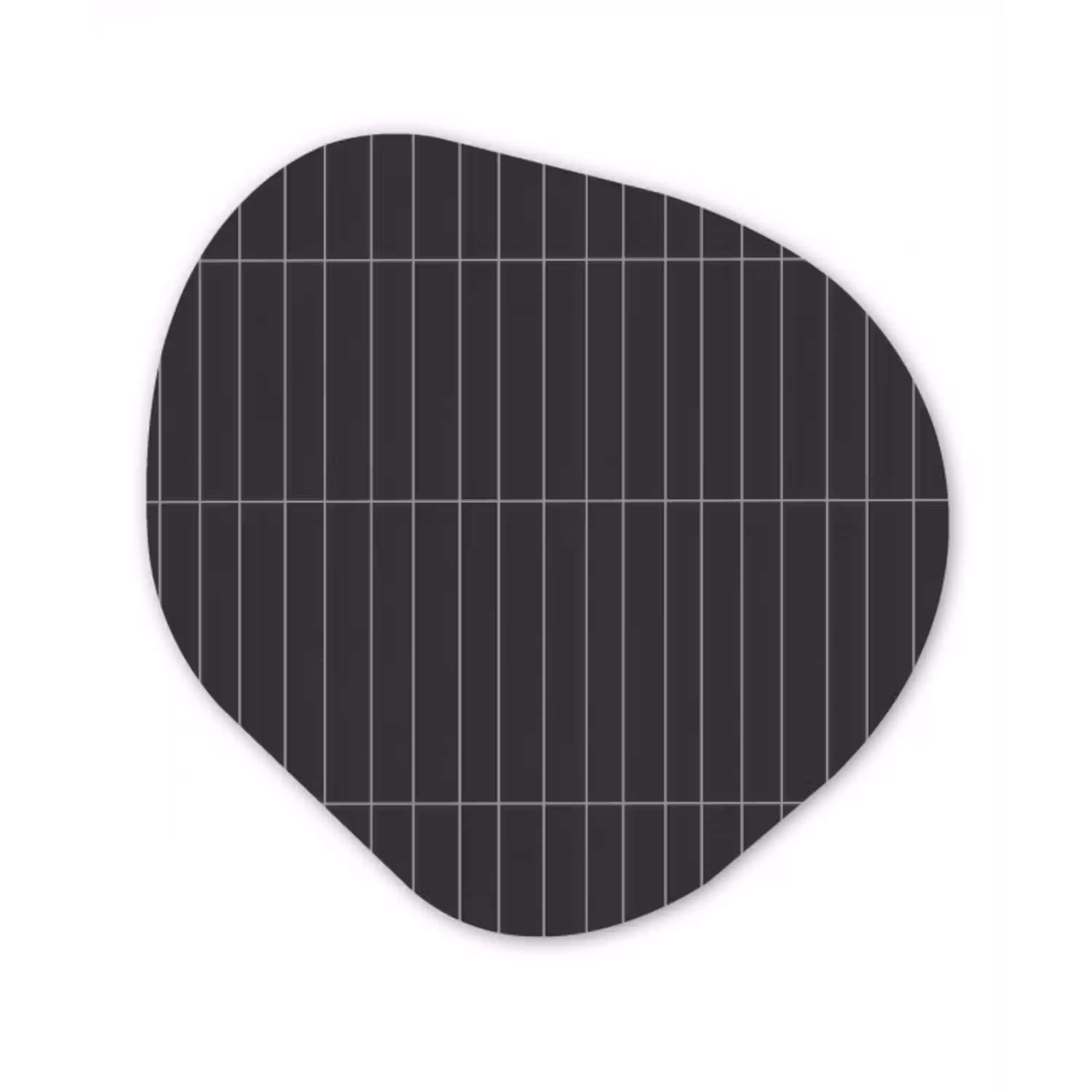 Verticaal - Wandtegel - Donkergrijs Wandcirkel Organisch Aluminium middel 851 -3d