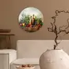 Stilleven - Kruiden - Specerijen - Fruit - Kleurrijk Wandcirkel kunststof plaat 5mm dik klein -sfeer1
