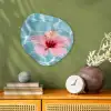 Hibiscus - Water - Roze Wandcirkel Organisch Forex 3mm klein -sfeer2