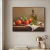 Tomaten - Olijfolie - Stilleven Textielframe - compleet frame klein -sfeer2