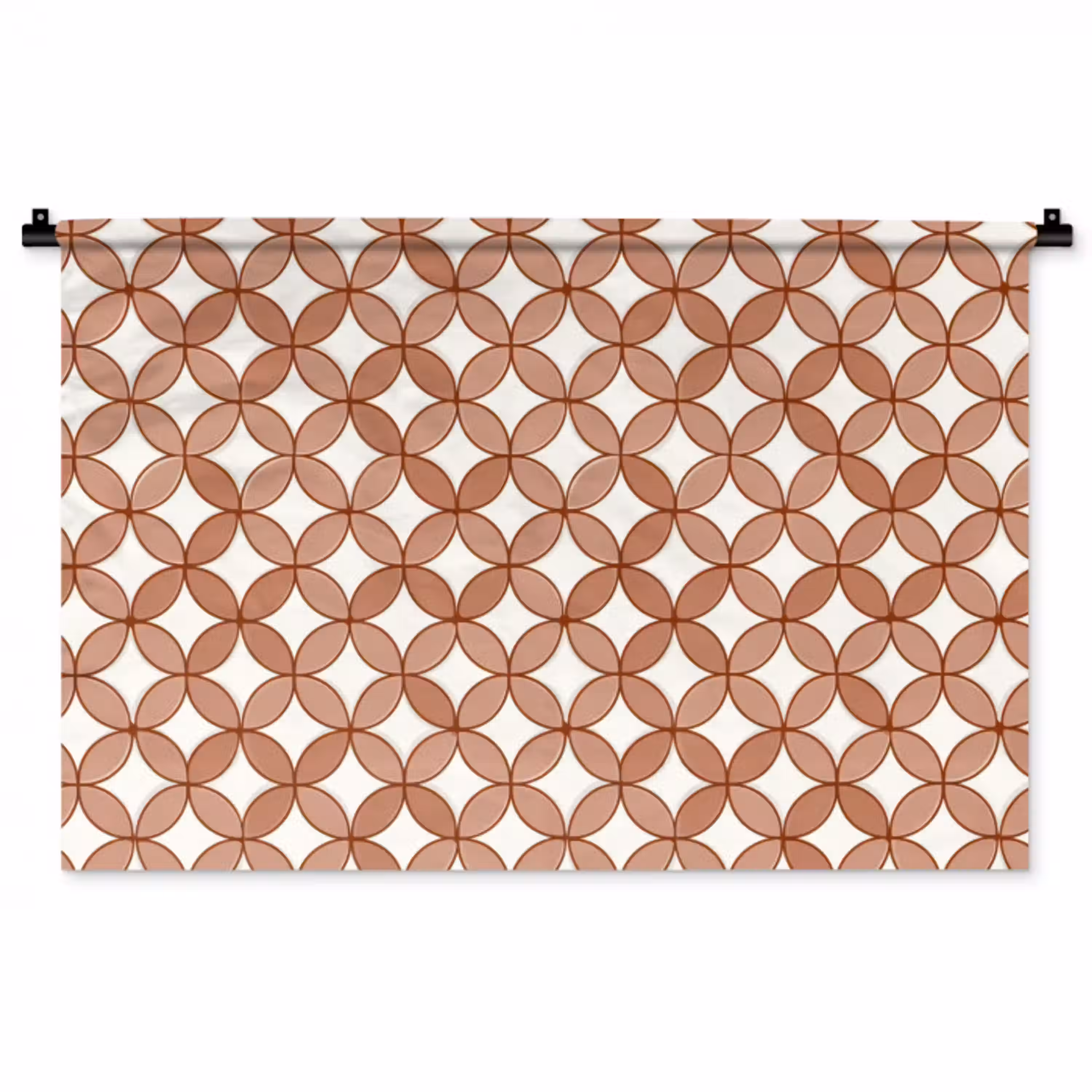 Geometrisch - Cirkels - Modern - Terracotta Wandkleed katoen middel 269 -zz3d