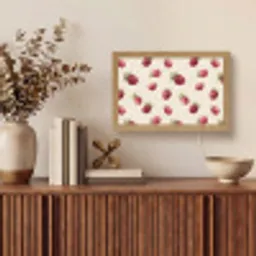 Framboos - Stippen - Rood Light Box met kabel (Tafellamp) klein 924 -sfeer2