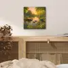 Eenden - Vijver - Bloemen aluminium wit klein -sfeer3